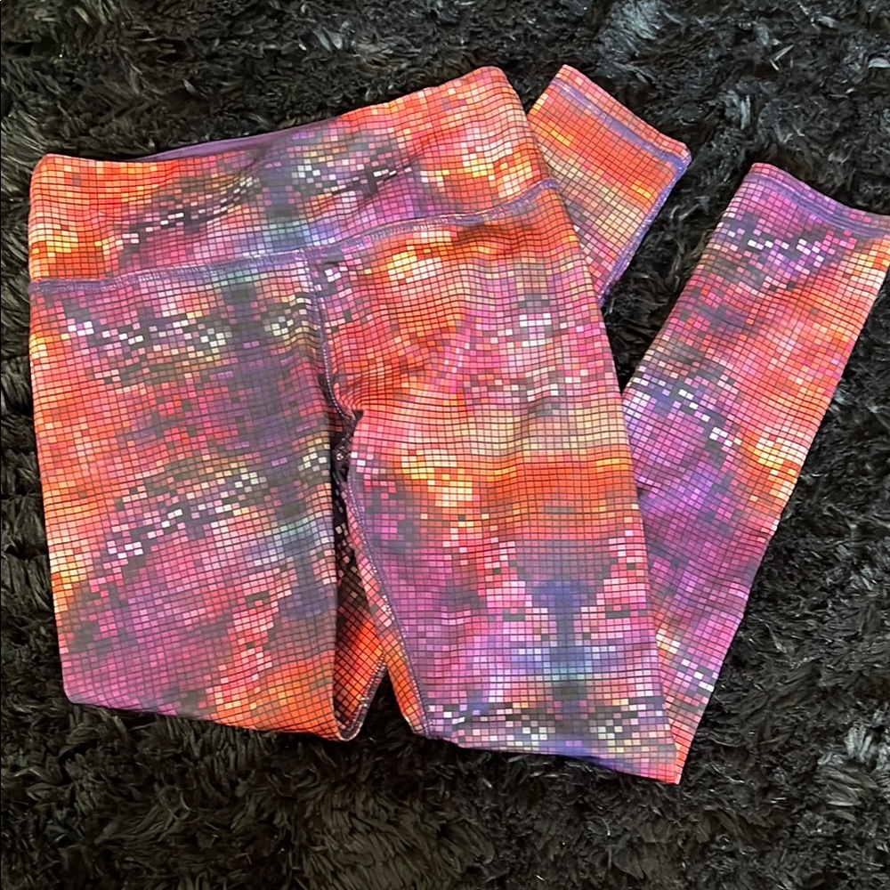 Colorful Pixel Pattern Kids Leggings